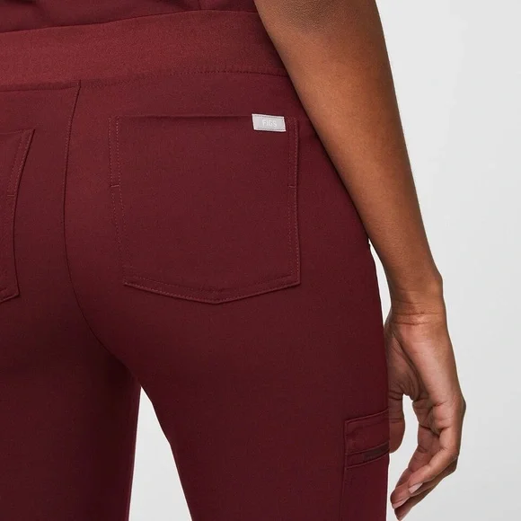 FIGS Women's Burgundy Zamora™ - Jogger Scrub Pants - M / Burgundy - Picture 5 of 7